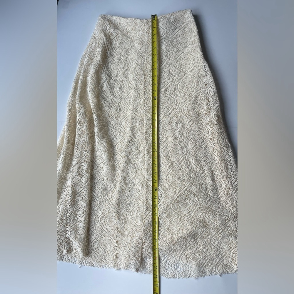 ZARA ECRU GUIPURE LACE
LAYERED A-LINE LONG SKIRT bloggers favourite - Picture 10 of 13